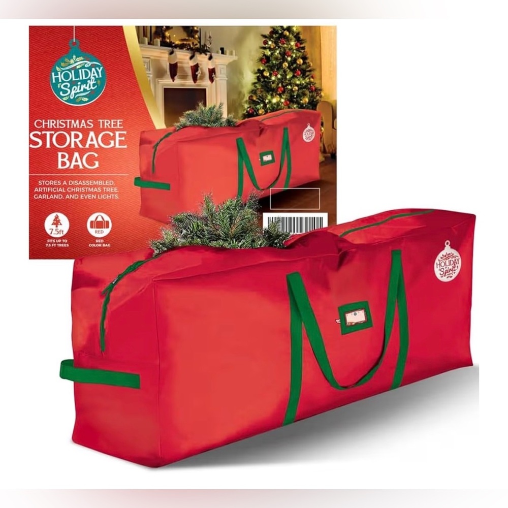 Holiday Spirit - Red Christmas Tree Storage Bag for 7.5 ft Trees